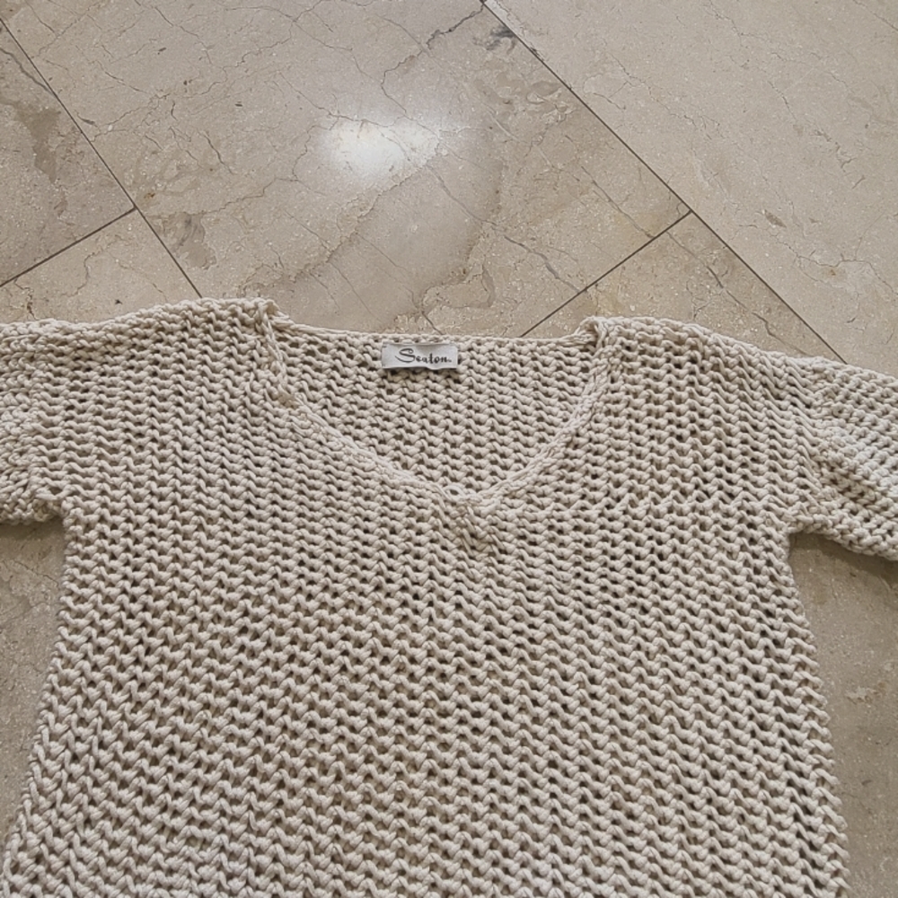 Seaton knitted Beach coverup top